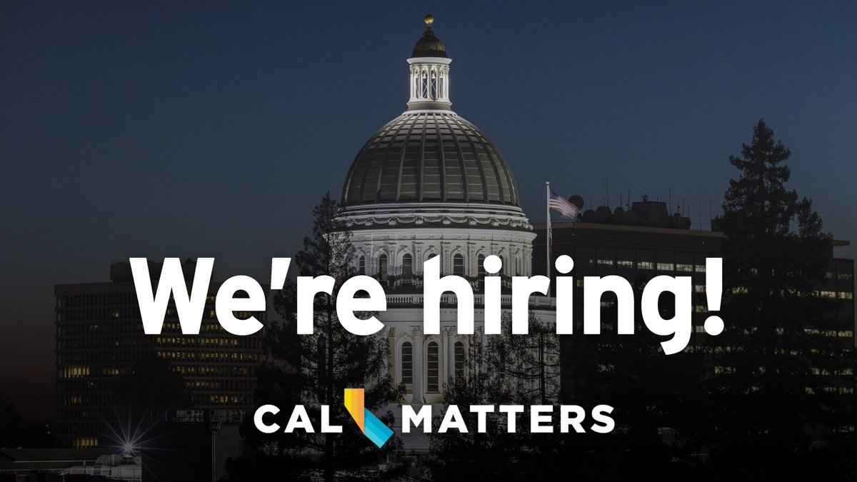 CalMatters's tweet photo. CalMatters, the nonprofit news organization that explains California to the 39 million people who live here, seeks an experienced leader for what might be the best job anywhere: Editor-in-chief.🧵 https://t.co/w2V3ijqVDE