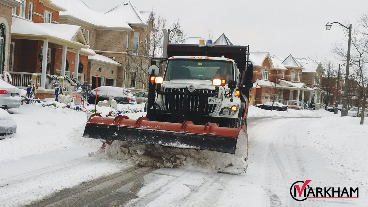City of Markham on Twitter "Winter maintenance status update Crews