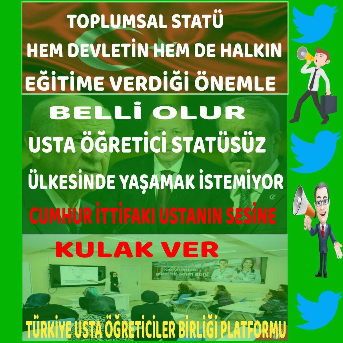 AkifHoca6's tweet photo. UstaÖğreticiye SesVerin
Mevzuat değişmeli
Usta öğreticinin hakkı verilmeli
Mevzuat değişmeli
Usta öğreticinin hakkı verilmeli
@RTErdogan @dbdevletbahceli
 @vedatbilgn @csgbakanligi @tcmeb 
@_aliyalcin_
vvx https://t.co/Et1gQtOUmv