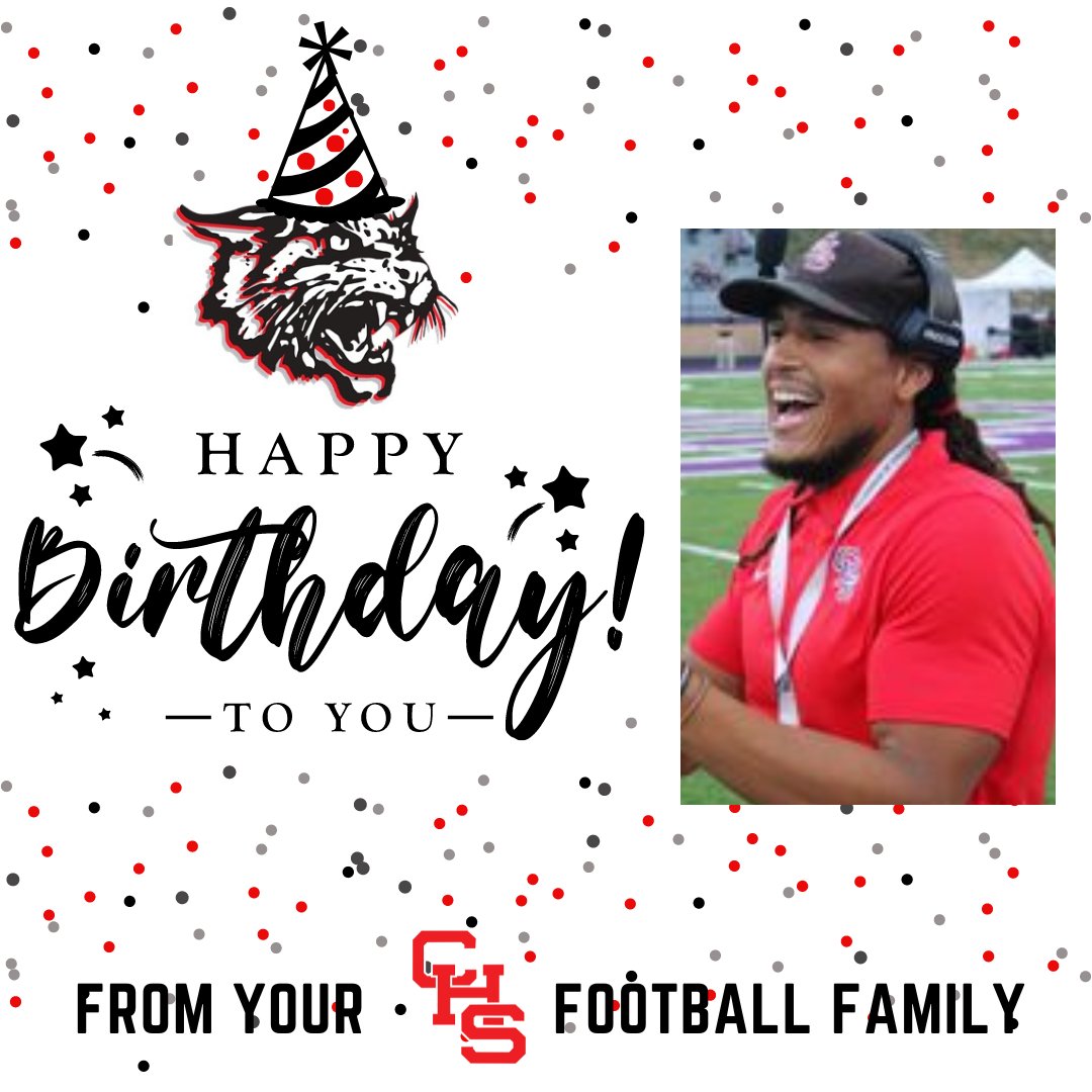 CHS_Bobcat_FB's tweet photo. Happy Bobcat Birthday to Coach Rollins! https://t.co/JEfVNSguVv
