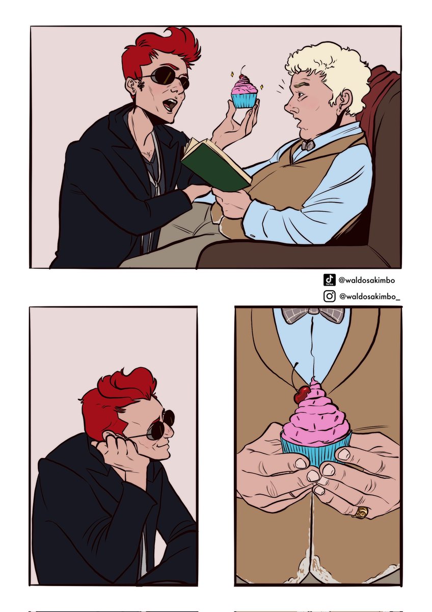 waldos_smut's tweet image. A little comic about the intimacy of hands as a gift for @chamyl88 with Aziraphale and Crowley! 

1 of 2
