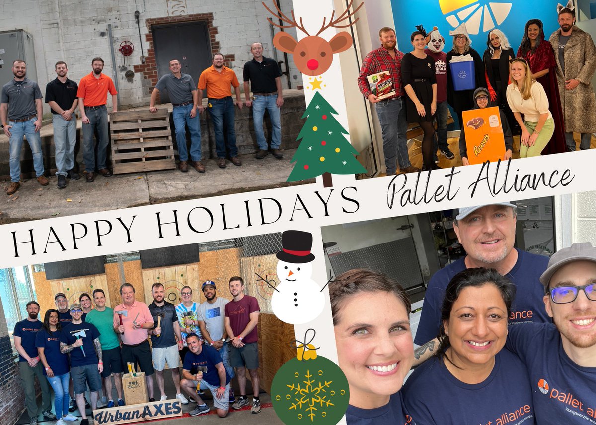 PalletAlliance's tweet photo. May your days be merry and bright! Happy holidays from Pallet Alliance. https://t.co/xswKgWTese