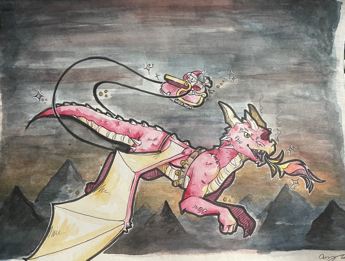 Who needs flying reindeer when you have a fire-breathing dragon?! Tiny and Santa are prepping for the big day! 

Check out this drawing our 5 Wits Buffalo guide, Azrea drew! 

#5wits #adventure #drawing #artist #art #dragon #christmas #santaclaus #sleighride #happyholidays