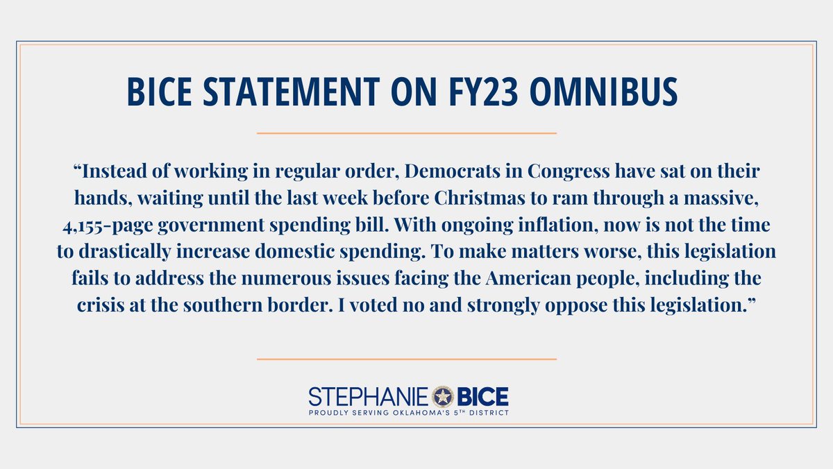 I voted NO today on the reckless spending bill. Here's why 👇