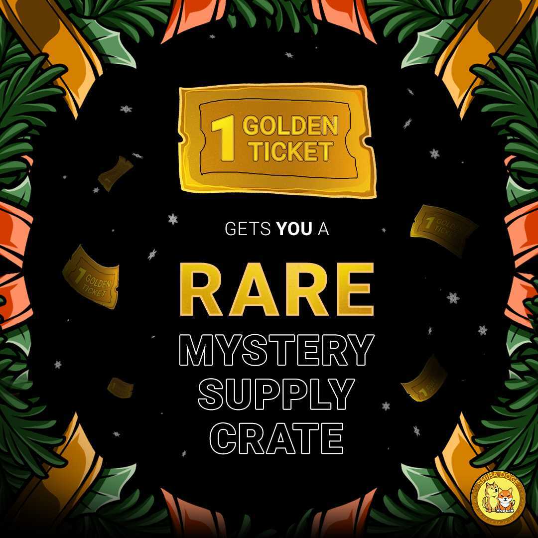 RealShibaDoge's tweet photo. If you #mint 10 #ShibaArmy #NFTs you will receive 1 #goldenticket for a Rare supply crate drop!

Mint here 🎁
https://t.co/hyQRVYPUDl

Stay up-to-date 💬
https://t.co/AhwBI2ft9p https://t.co/C4hioqwJGl