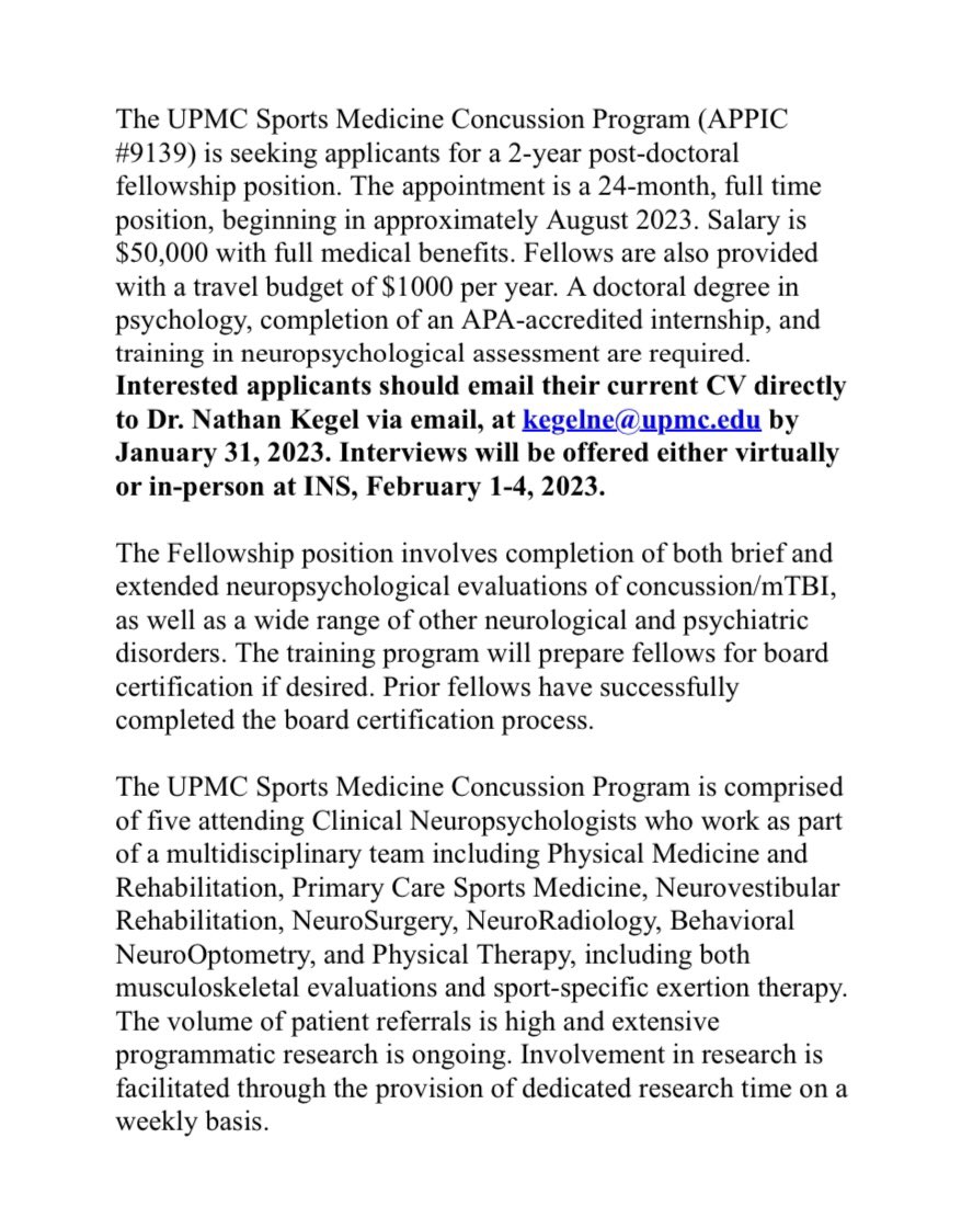 UPMC Sports Medicine Concussion Fellowship tweet media