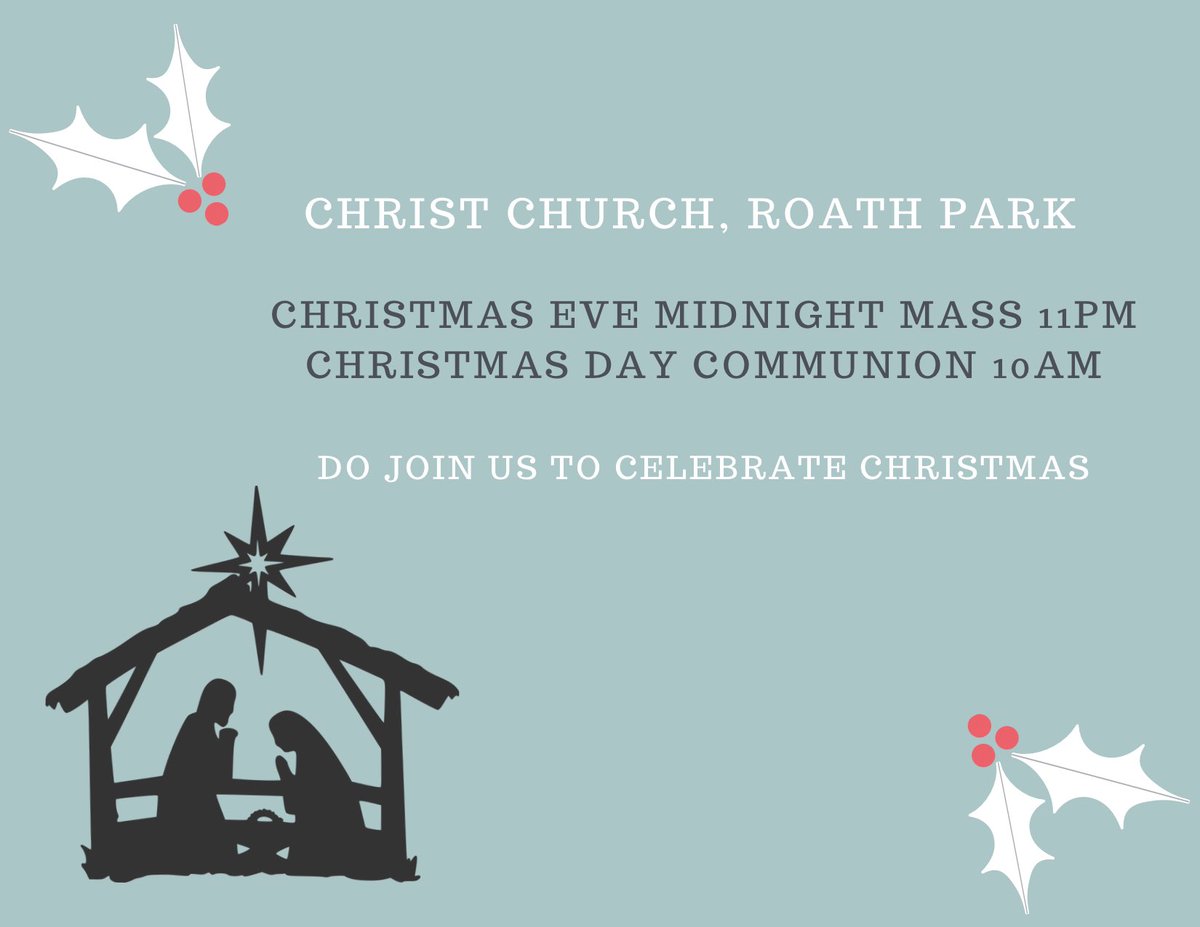 ChristChCardiff's tweet photo. Come to Christ Church this Christmas! We’d love to see you 😊

Christmas Eve
4pm Christingle Service
11pm Midnight Mass

Christmas Day
10am Christmas Communion
12 noon Zoom Spiritual Communion (contact us for the link) https://t.co/EpRPQ01ZnL
