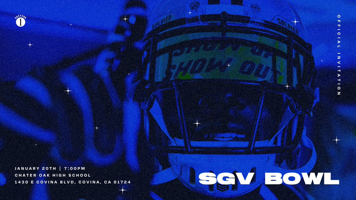 Cast25Ryan's tweet photo. I'm excited and honored to say I'm playing in the SGV bowl!! Thank you coaches for this opportunity @TheMatt_V @SGVNSports @Coach_Maxie626 https://t.co/gU5GvhXLoD