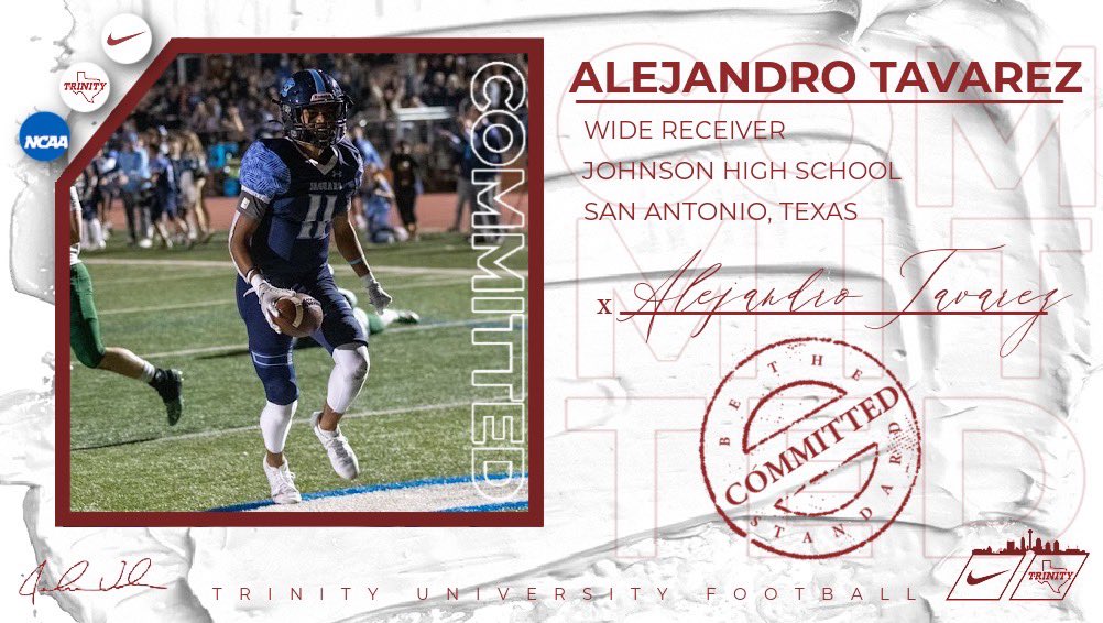 alex_tavarez11's tweet photo. I am excited to announce that I’ve decided to continue my academic and athletic career at Trinity University! Go Tigers!! @CoachTPMiller @coachburo @CoachJLozano @DKMOne3 @CoachGezella @JerhemeUrban83 https://t.co/pN100h8fh5