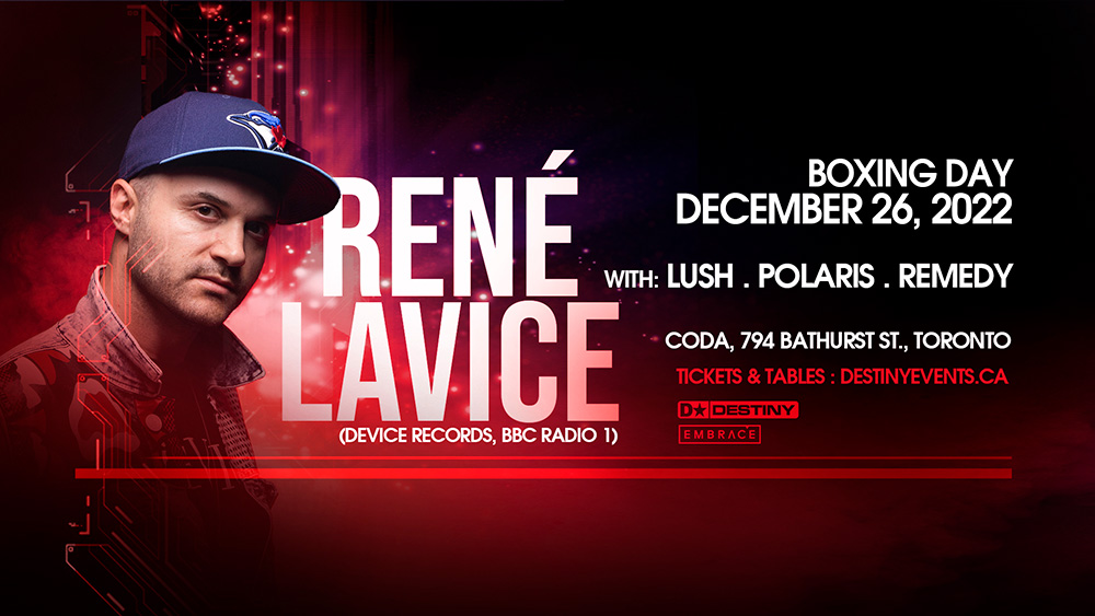 Rene LaVice &amp; more at CODA on Boxing Day! - mailchi.mp/11445484f1f7/r… #dnb #torontodnb #torontojungle #renelavice
