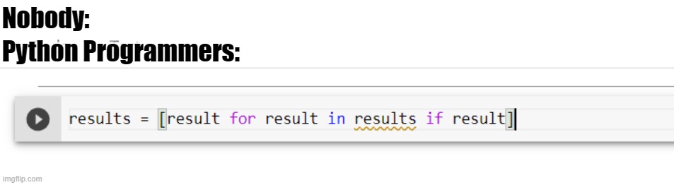 programmermeme_'s tweet image. Python programmers be like: "Yeah that makes sense" 🤔