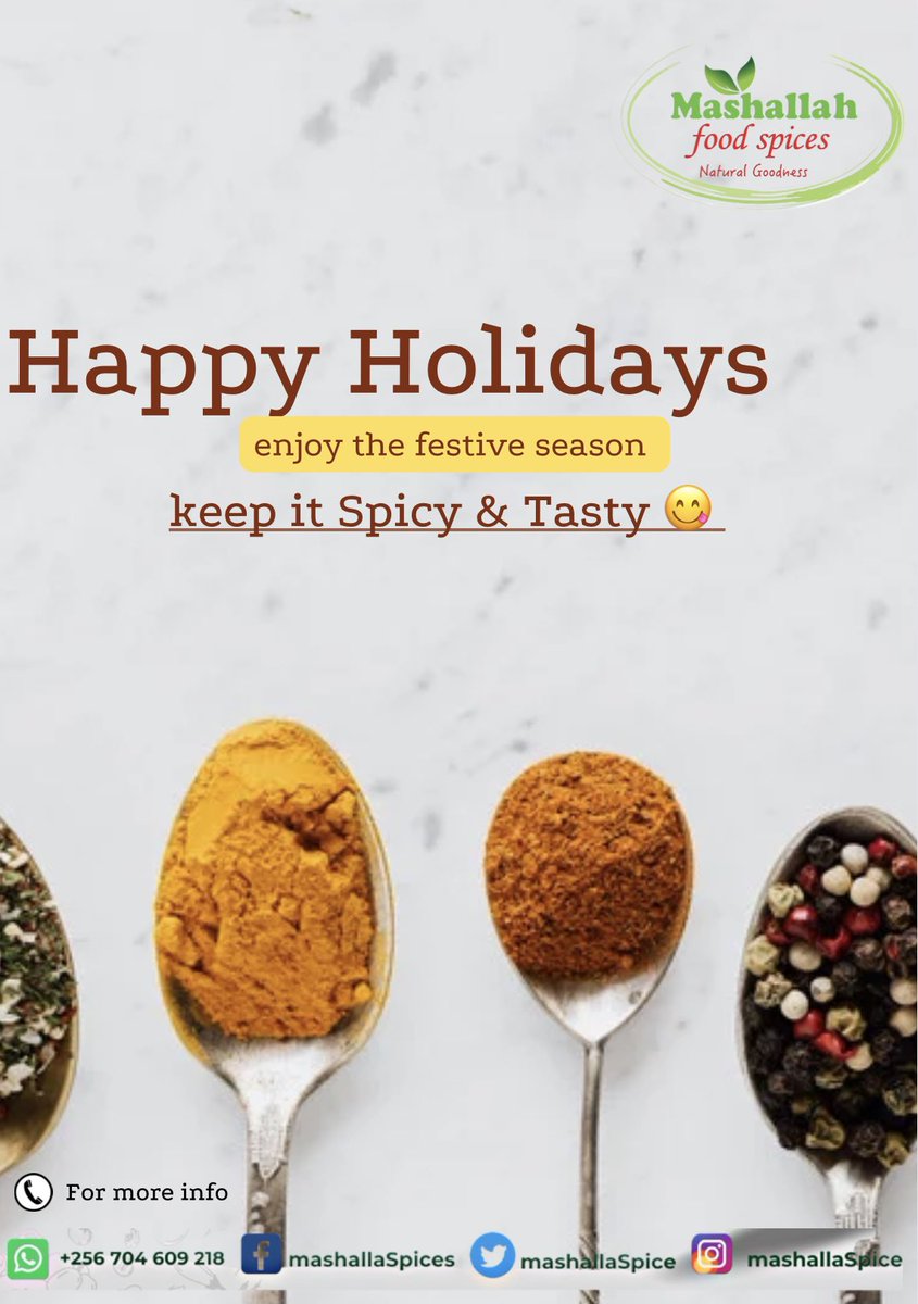 MashallaSpice's tweet photo. Keep it Spicy 🌶️ &amp; tasty 😋 #HappyHolidays https://t.co/72OUa2zLHB