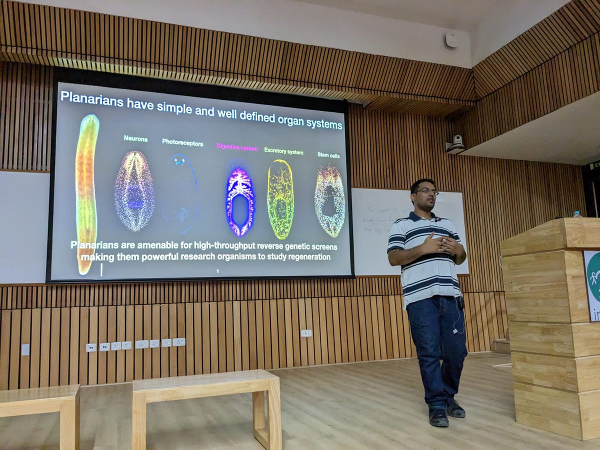 Palakodeti Lab (@palakodeti_lab) on Twitter photo An informal talk by <a href="/VirajDoddihal/">Viraj Doddihal | ವಿರಾಜ ದೊಡ್ಡಿಹಾಳ |</a> about- Functional integration of positional information during animal regeneration at <a href="/DBT_inStem/">iBRIC-inStem</a>. It was interesting to hear about coordinated growth and patterning during planarian regeneration. An informal talk by <a href="/VirajDoddihal/">Viraj Doddihal | ವಿರಾಜ ದೊಡ್ಡಿಹಾಳ |</a> about- Functional integration of positional information during animal regeneration at <a href="/DBT_inStem/">iBRIC-inStem</a>. It was interesting to hear about coordinated growth and patterning during planarian regeneration.