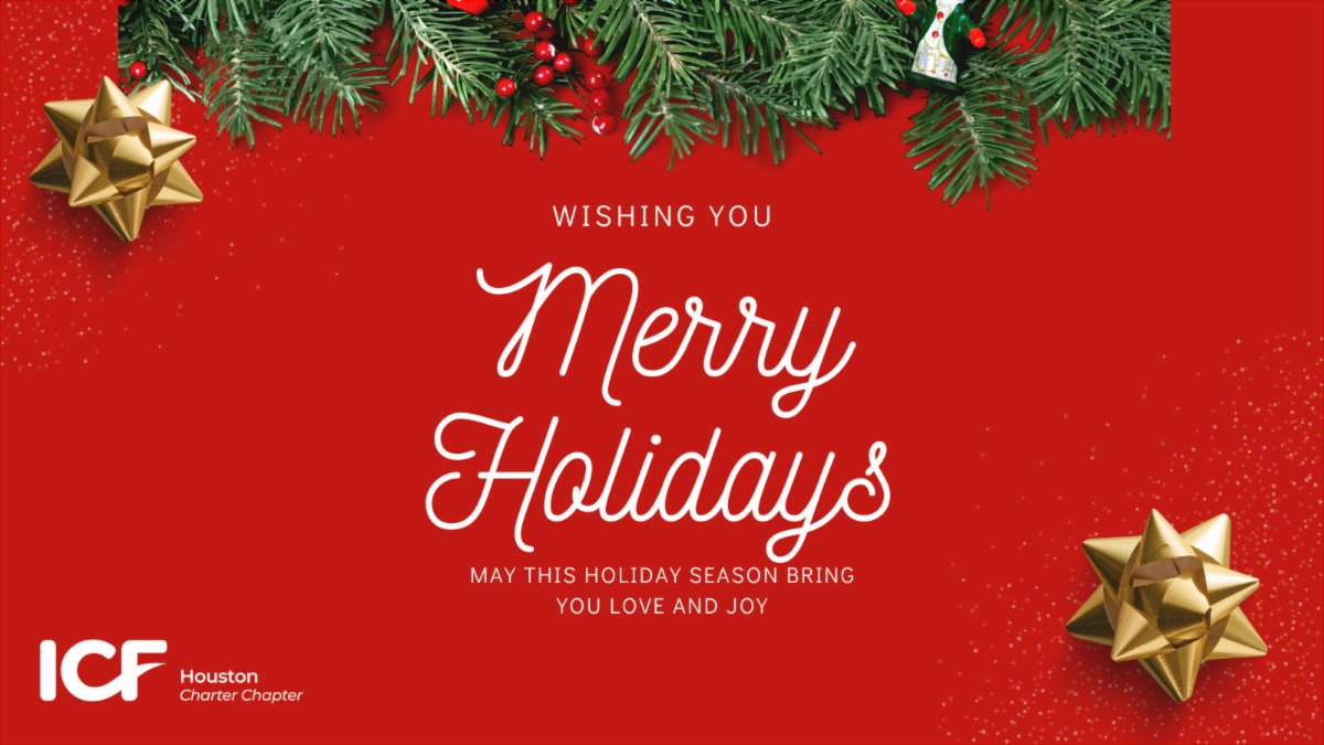 ICFHouston's tweet photo. ICF Houston would like to wish you a very happy holiday season! #ICFHouston #Holidays #icfmembers https://t.co/BKKalJKhgN
