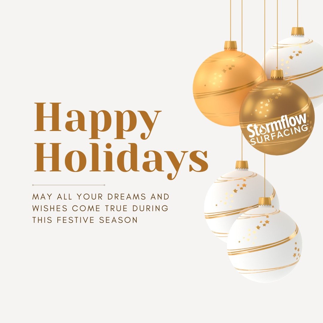 stormflowCanada's tweet photo. Happy Holidays from Stormflow Surfacing.
#snowday #holidays #permeablesurfacing #recycledtires https://t.co/hEutAy5anX