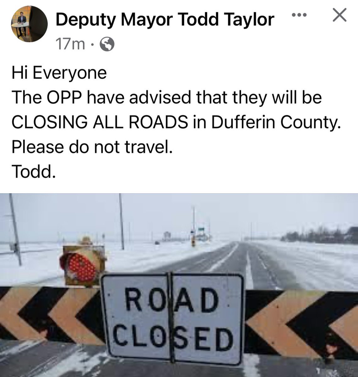 Ontario #storm Note Dufferin county roads are closed. <a href="/KellyCutrara/">Kelly Cutrara</a>