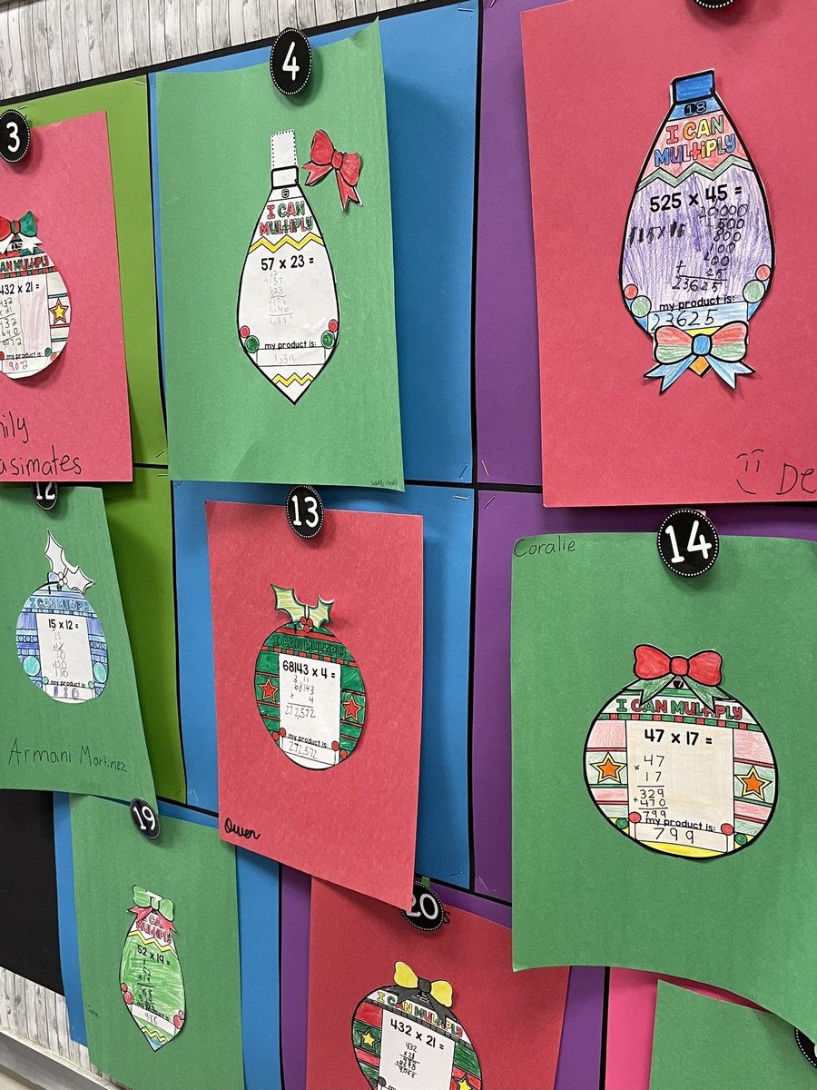 Multiplication ornaments♥️💚