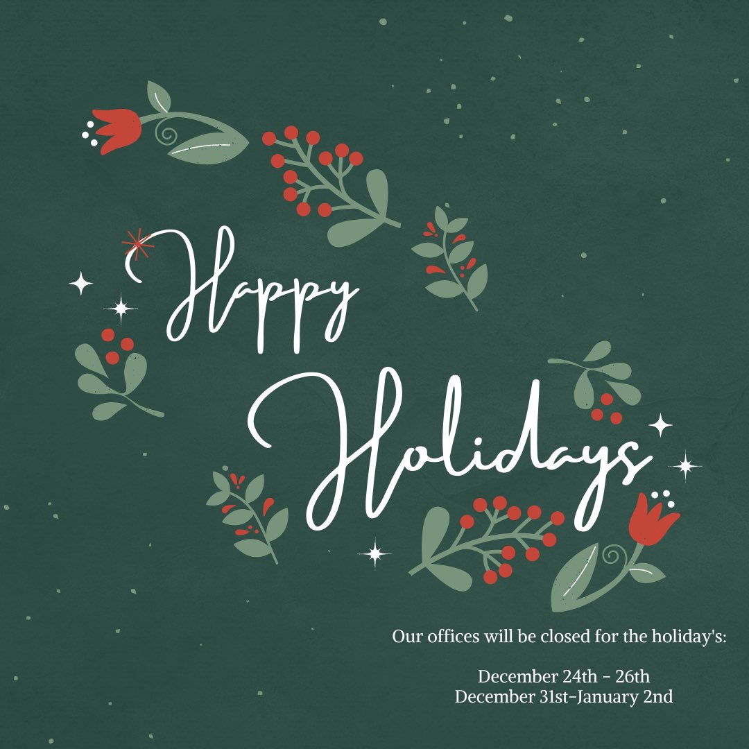 Update holiday hours! We wish you all a wonderful holiday season! ❤️🎄

#centraldesignco #holidayhours #happyholidays #merrchristmas #happynewyear #updatedhours⏰