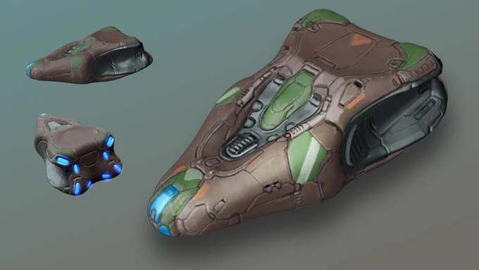 Test concept. Thinking about whether it's a terrible idea to add basic UVs and materials to a maquette as part of the concept process 