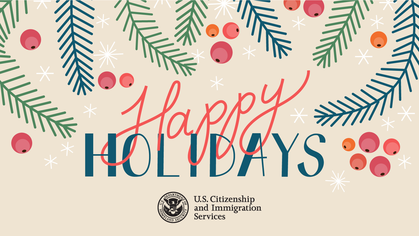 USCIS on Twitter "Happy Holidays from the USCIS family to yours. As a