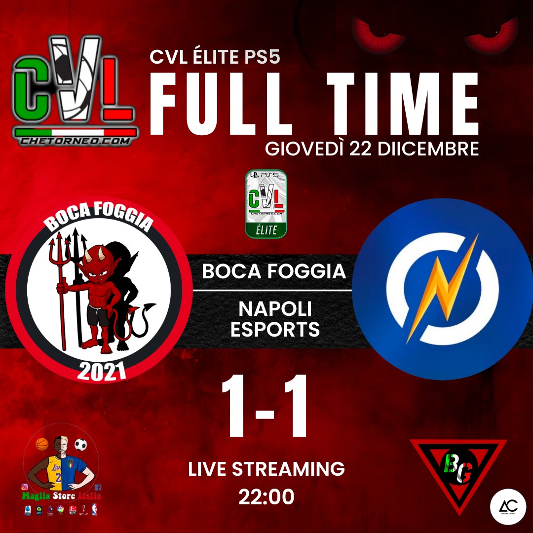 R2k FOGGIA (@r2kfoggia) on Twitter photo ๐พ๐ช FULL TIME ๐พ๐ช
๐ <a href="/CVL_ITALY/">CheTorneo Virtual League #ProClub #NoProfit</a> ๐
๐ <a href="/NapoliEsports/">Napoli_Esports_Official</a>
1-1 ๐ค
Complimenti agli avversari ๐ค
โฝ <a href="/cicciminimal94/">Cicciuzzu๐๐ฅ</a>
๐ฅ <a href="/Gramaziomarco1/">GramazioMarco4</a>
<a href="/BocaGamingASD/">ASD_BOCA_GAMING</a> <a href="/BocaRetwitt/">BocaRT</a> ๐พ๐ช FULL TIME ๐พ๐ช
๐ <a href="/CVL_ITALY/">CheTorneo Virtual League #ProClub #NoProfit</a> ๐
๐ <a href="/NapoliEsports/">Napoli_Esports_Official</a>
1-1 ๐ค
Complimenti agli avversari ๐ค
โฝ <a href="/cicciminimal94/">Cicciuzzu๐๐ฅ</a>
๐ฅ <a href="/Gramaziomarco1/">GramazioMarco4</a>
<a href="/BocaGamingASD/">ASD_BOCA_GAMING</a> <a href="/BocaRetwitt/">BocaRT</a>
