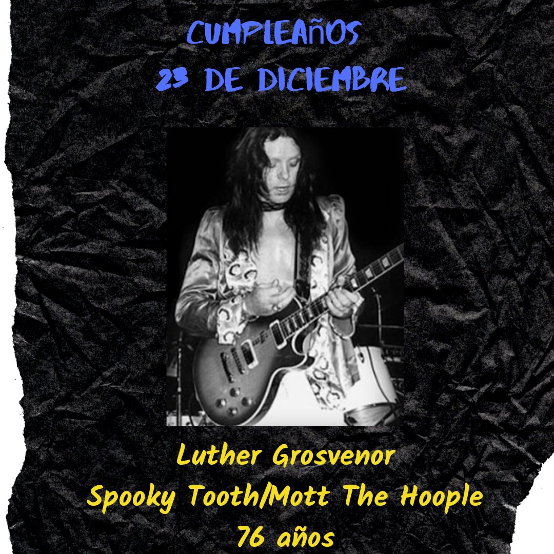 AntologiasRock's tweet photo. Cumpleaños 23 de diciembre! #JormaKaukonen #JeffersonAirplane #LutherGrosvenor #ArielBender #SpookyTooth #MottTheHoople #GrahamBonnet #Rainbow #MichaelSchenkerGroup #Alcatrazz #DaveMurray #IronMaiden https://t.co/wA8XnVCHnV