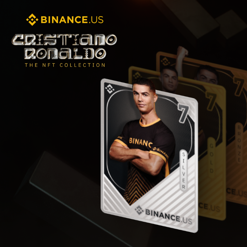 BinanceUS's tweet photo. Here's a closer look at another one of our Souvenir @Cristiano Ronaldo NFTs 👀

This SILVER souvenir NFT gets you whitelisted to score 1 of 95 rare CR7 NFTs when they drop on #BinanceUS!

Keep your eyes peeled for more to come.

Stay tuned.
