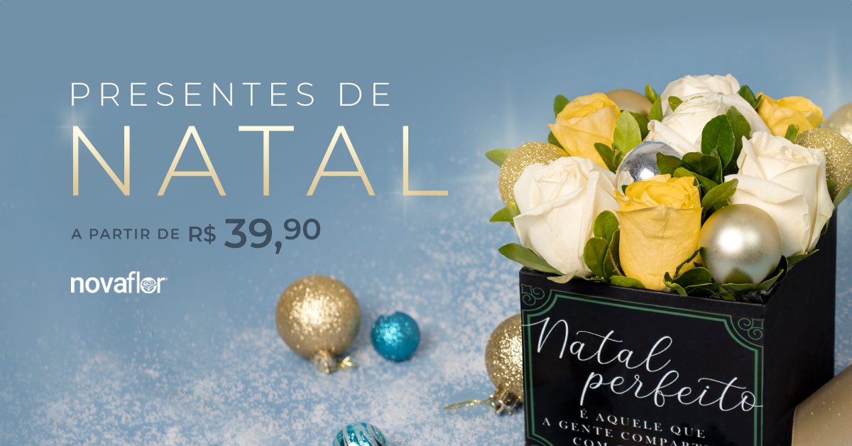 novaflor's tweet photo. Na Nova Flor você encontra as melhores opções de flores, cestas e presentes de Natal à partir de R$39,90.

Compre agora:
https://t.co/VhNjPtv1z6 https://t.co/0QZ2vDyBVv