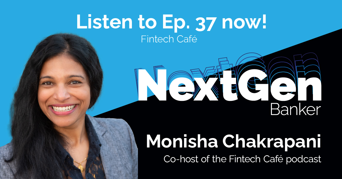 NextGen Banker (@bankernextgen) on Twitter photo Monisha Chakrapani, co-host of the <a href="/FintechCafe/">FintechCafe</a> podcast, discusses what she’s learned from her podcast guests, inclusion in the financial sector and the future of embedded finance.
Listen to #NextGenBanker at sunrisebanks.com/podcast/37-pod… Monisha Chakrapani, co-host of the <a href="/FintechCafe/">FintechCafe</a> podcast, discusses what she’s learned from her podcast guests, inclusion in the financial sector and the future of embedded finance.
Listen to #NextGenBanker at sunrisebanks.com/podcast/37-pod…