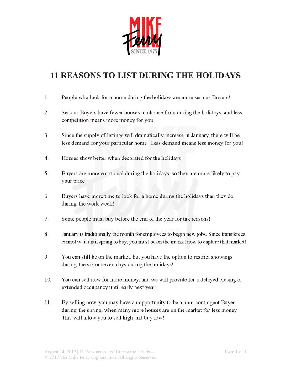 Jennifer_Farmer's tweet photo. 11 Reasons to List During The Holidays! https://t.co/HadGre7WFR