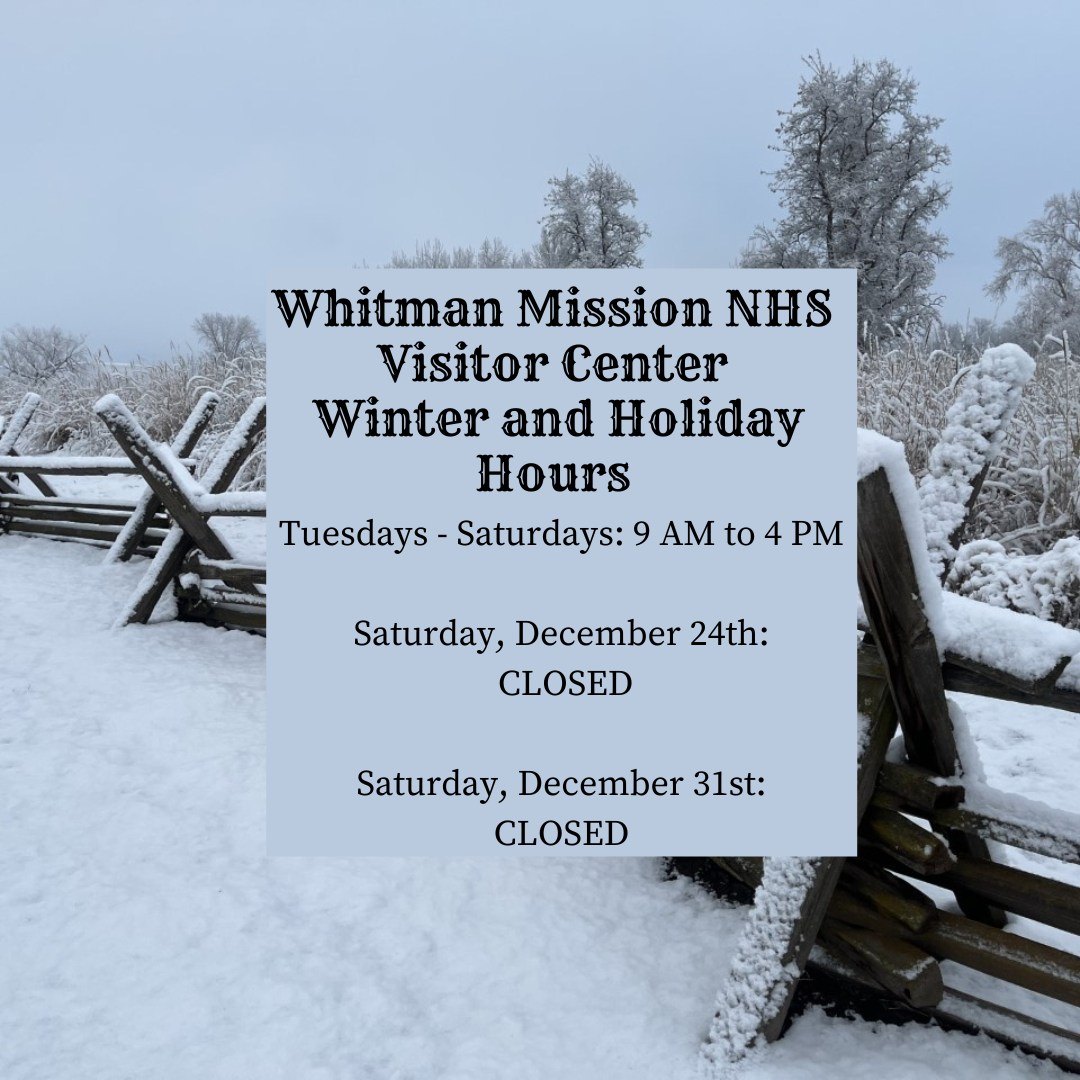 Visitor Center closed Saturday, Dec. 24, 2022.
Visitor Center closed Saturday, Dec. 31, 2022.