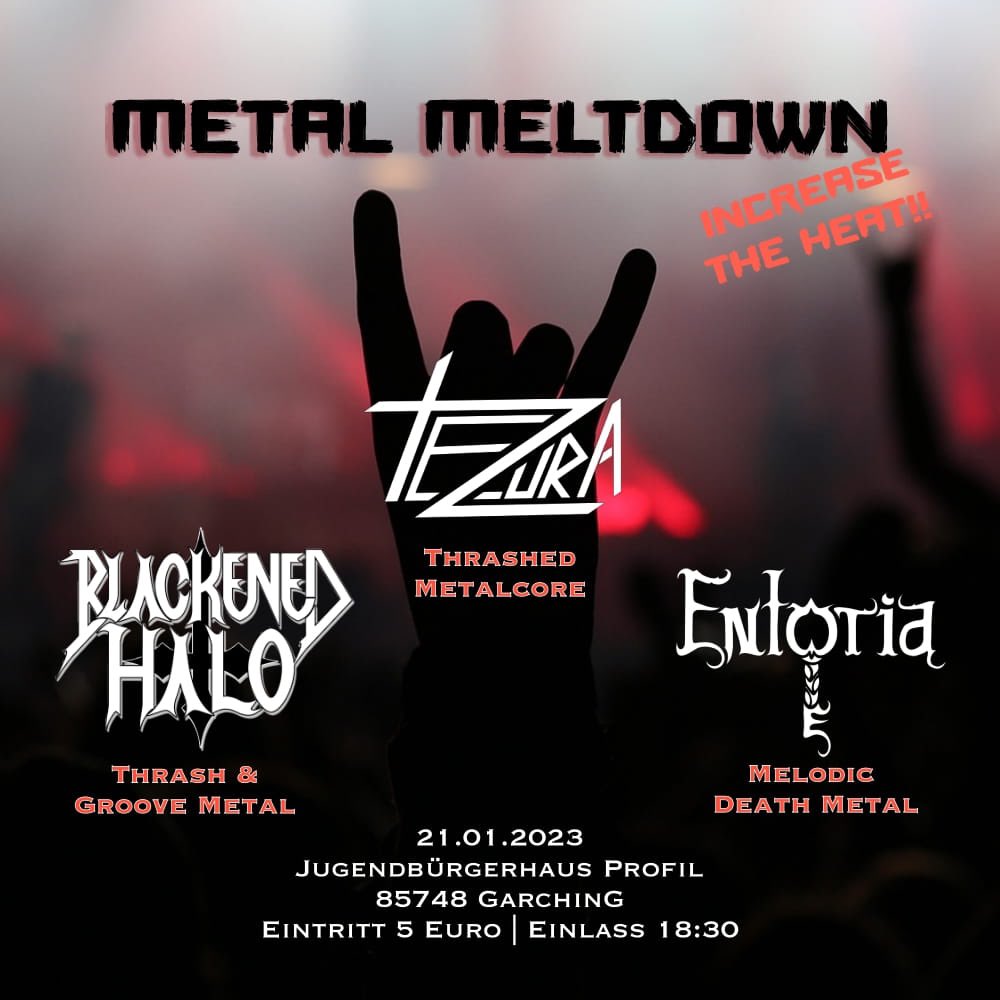 blackenedhalo_'s tweet photo. 🔥 NEW GIG 🔥
Wir freuen uns, den ersten Live Termin für 2023 anzukündigen! Am 21. Januar sehen wir uns im PROFIL Garching! Mit dabei unsere Freunde von @tezuraofficial und @entoria🤘🏻
Save the date, das wird ein Fest!
#blackenedhalo #thrashmetal #groovemetal #tezura #entoria https://t.co/irxlOw9tt3