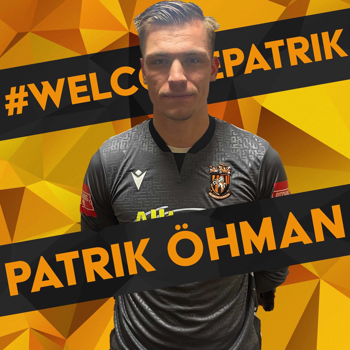 ✍🏻| Welcome to Folkestone Invicta, <a href="/PatrickOhman/">patrickohman</a> 

#WelcomePatrik | 🟠⚫️