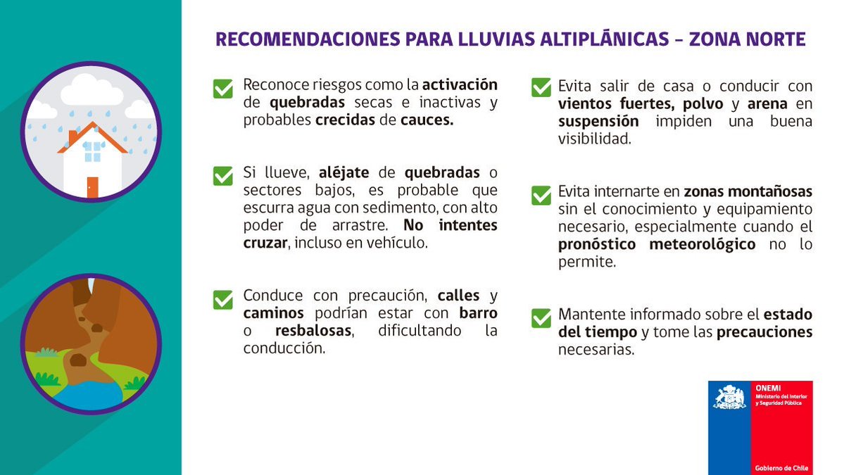 Senapred's tweet photo. ¡La seguridad parte por casa! Mantente siempre atento a las características de tu entorno, en especial ante la presencia de precipitaciones cordilleranas y si notas cambios, aléjate de quebradas o sectores bajos. https://t.co/Osuvlxjtu9 https://t.co/UexcW9kKjl