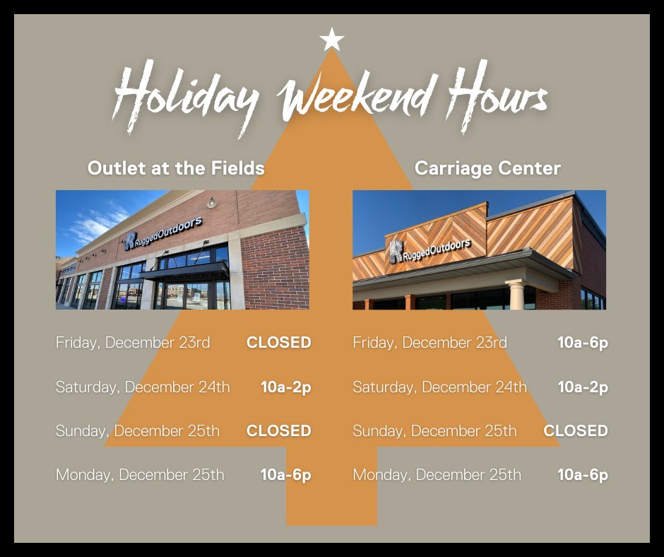 RuggedChampaign's tweet photo. We hope you are all staying as warm as possible out there today! For those of you that need some cold weather gear, our Carriage Center location will be open normal hours today. Have a safe and happy holiday weekend CU! https://t.co/EbR9GL0fZC