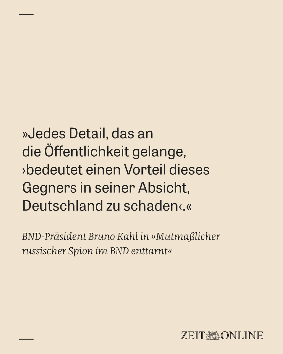 zeitonline's tweet photo. Ein Mitarbeiter des #Bundesnachrichtendienstes ist in Untersuchungshaft, er soll Geheimnisse an #Russland verraten haben. Der Generalbundesanwalt ermittelt. https://t.co/vJcGDMXQgi https://t.co/qDMM0jAFEU