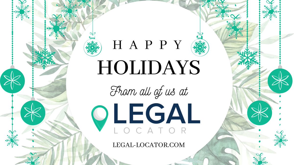 LegalLocator's tweet photo. Holiday Greetings! Sending you joy and goodwill to carry through the holidays and into the bright new year. #2022HolidaySeason #LawyerMarketing #LegalLocator https://t.co/UwXC1S3Geg