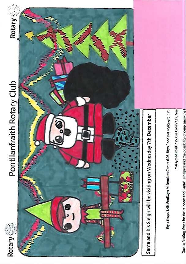 PontRotary's tweet photo. Some entries from the recent PontllanfraithRotary "Santa and his Sleigh" drawing competition held in local primary schools. https://t.co/Q0TjW3CXfo