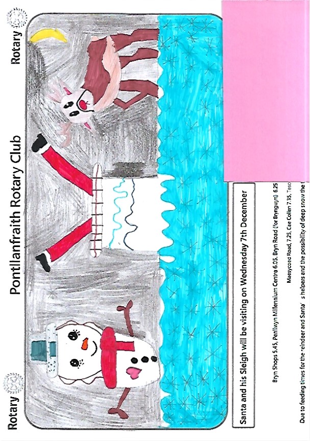 PontRotary's tweet photo. Some entries from the recent PontllanfraithRotary "Santa and his Sleigh" drawing competition held in local primary schools. https://t.co/Q0TjW3CXfo