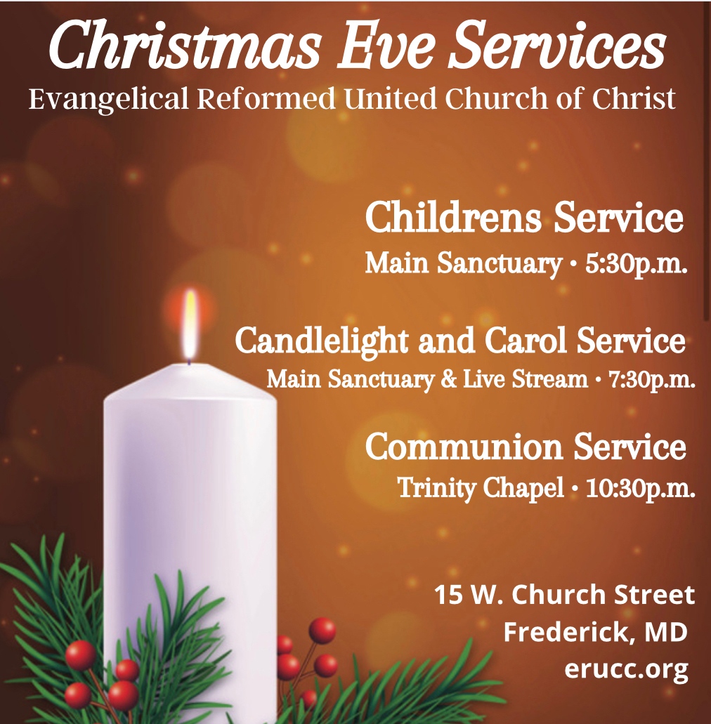 eruccfrederick's tweet photo. Join us for our Christmas Eve services!  
All are welcome in person and online. 
Stream the 7:30p.m. Service at https://t.co/I2OWkdjmim https://t.co/8PLh1rxdik