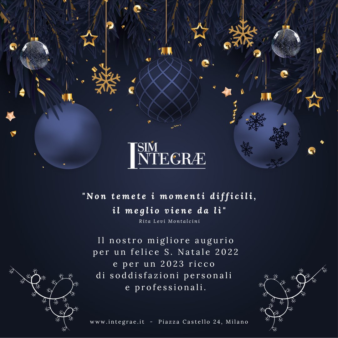 🎄 🌟 Desideriamo farvi il nostro migliore augurio per un felice S. Natale 2022 e per un 2023 ricco di soddisfazioni personali e professionali! 🎄 🌟

#xmas #happynewyear