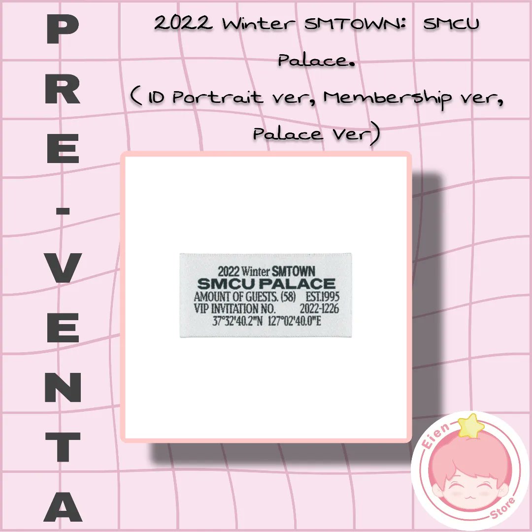 EienStoreCL's tweet photo. [CL 🇨🇱 Pre-order] 📀2022 SMCU: Palace

🌸Valores:

Membership ver: $6.500 
Palace ver SMCU: $20.000
Palace versión grupos: $11.500
Portrait ver: $14.000

🌻Fechas: 23/12 ~ 25/12

Form: https://t.co/wLPhP0q58l

#Aespa #redvelvet #exo #SHINee #NCT #NCTDream #smtown #WayV #nct127 https://t.co/KWICdxiNz6