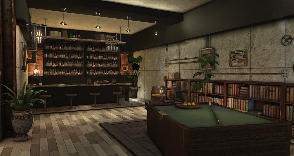 StrangeFrog00's tweet photo. [ M size ] 인더스트리얼 바 컨셉 

#FF14ハウジング #FF14housing #HousingEden #FF14_하우징 https://t.co/Eats8hXpIT