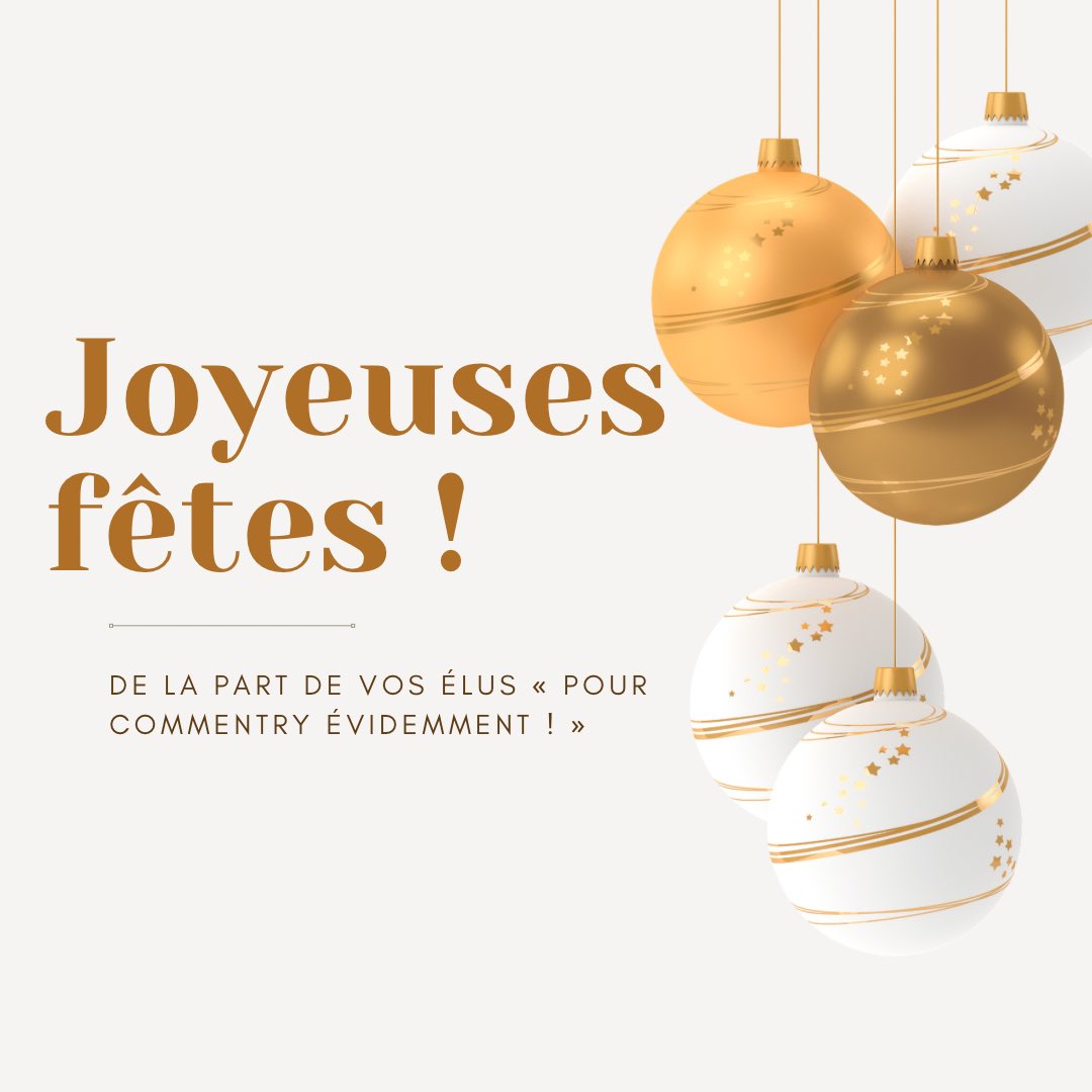 commentry2020's tweet photo. Vos élus « Pour Commentry évidemment ! » vous souhaitent de très belles fêtes de fin d’année.

#Commentry #PourCommentryEvidemment #fetesdefindannee https://t.co/SmNmUH933W