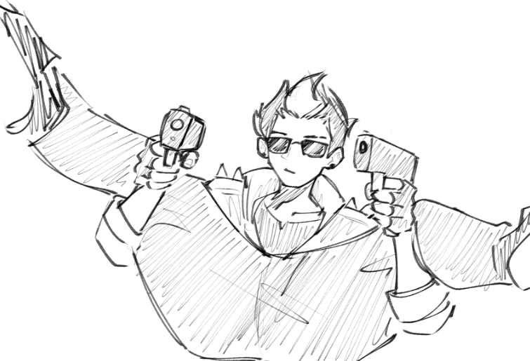 i happened to find three completely different references of people dual wielding pistols while wearing glasses. i know for a fact that theres MORE out there and i dont know how to feel

#valorantfanart #cypher #sova #yoru 