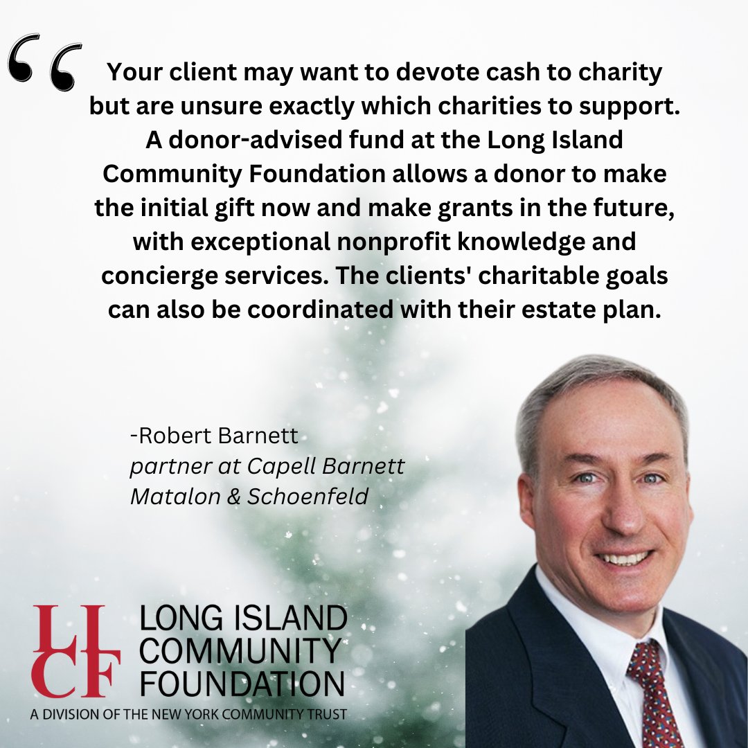 LICF offers effective giving solutions that will achieve your clients’ financial goals. Our staff provides personal service to you and your clients and can customize several charitable giving vehicles. #professionaladvisors #charitablesolutions #philanthropy #LICF #yearendgiving