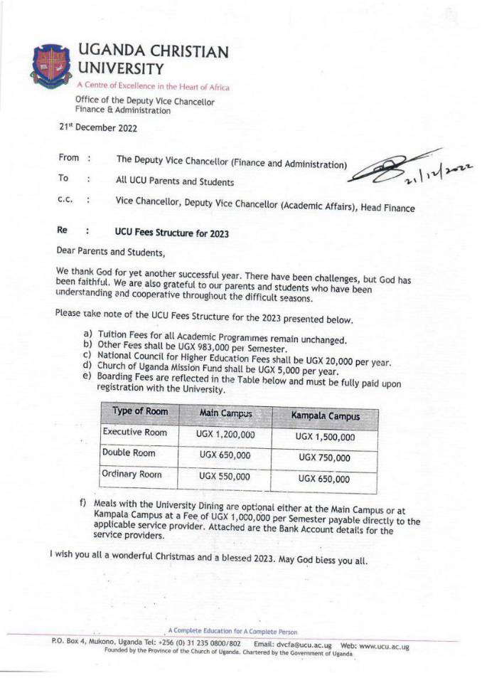 Uganda Christian University on Twitter: "RT @UcuStandard: ATTENTION