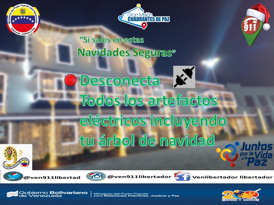 Ven911Libertad's tweet photo. #VEN911Informa | #23Dic La prevención es tarea de todos, en estas #NavidadesFelicesYSeguras2022
¡Trabajemos todos por la prevención integral!
#JuntosPorLaVidaYPorLaPaz
#VenezuelaEsNavidad https://t.co/zwDVOMbuqw