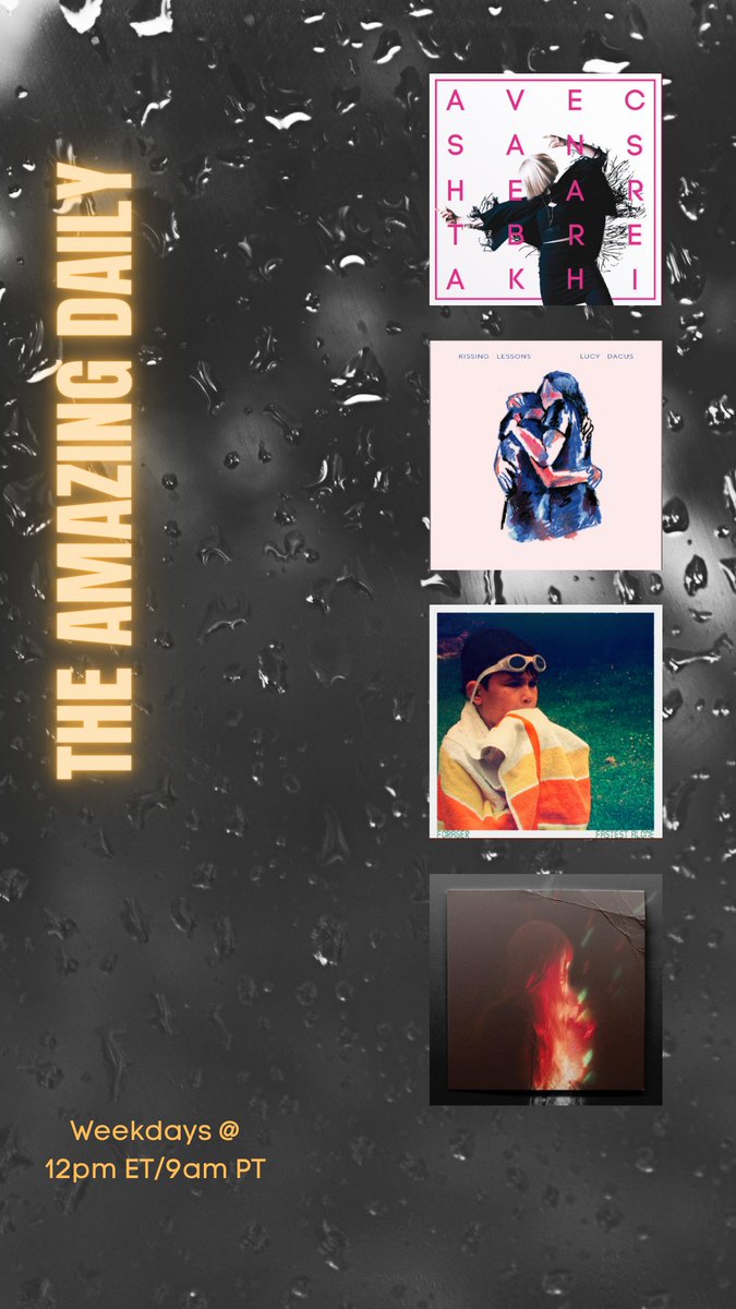 Happy Friday! We'll be on-air with <a href="/tobitalks/">tobi lynn.</a> today at Noon ET! She'll be playing some 

<a href="/AvecSans/">Avec Sans</a> 
<a href="/lucydacus/">Lucy Dacus</a> 
<a href="/TwinOaksMusic/">Twin Oaks</a> 
Forager
&amp; more!

amazingradio.us/onair