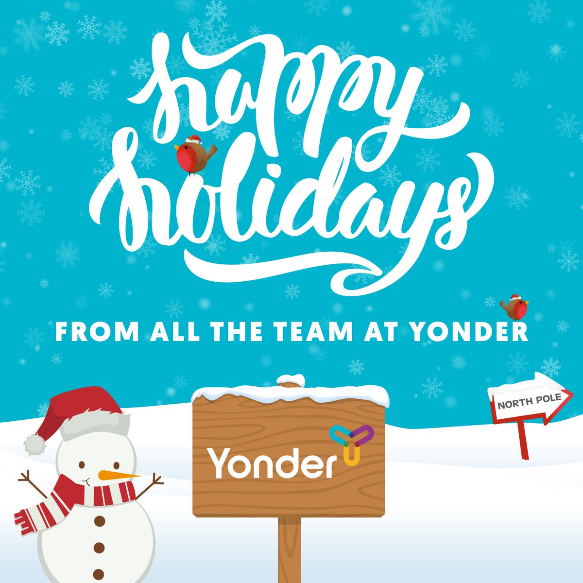 Happy Holiday Season!

From all of us here at Yonder Limited, we wish you all a wonderful holiday season. 

#Yonder #YonderLimited #HappyHolidays #FestiveSeason